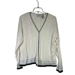 LIZGOLF white cardigan. Size XL